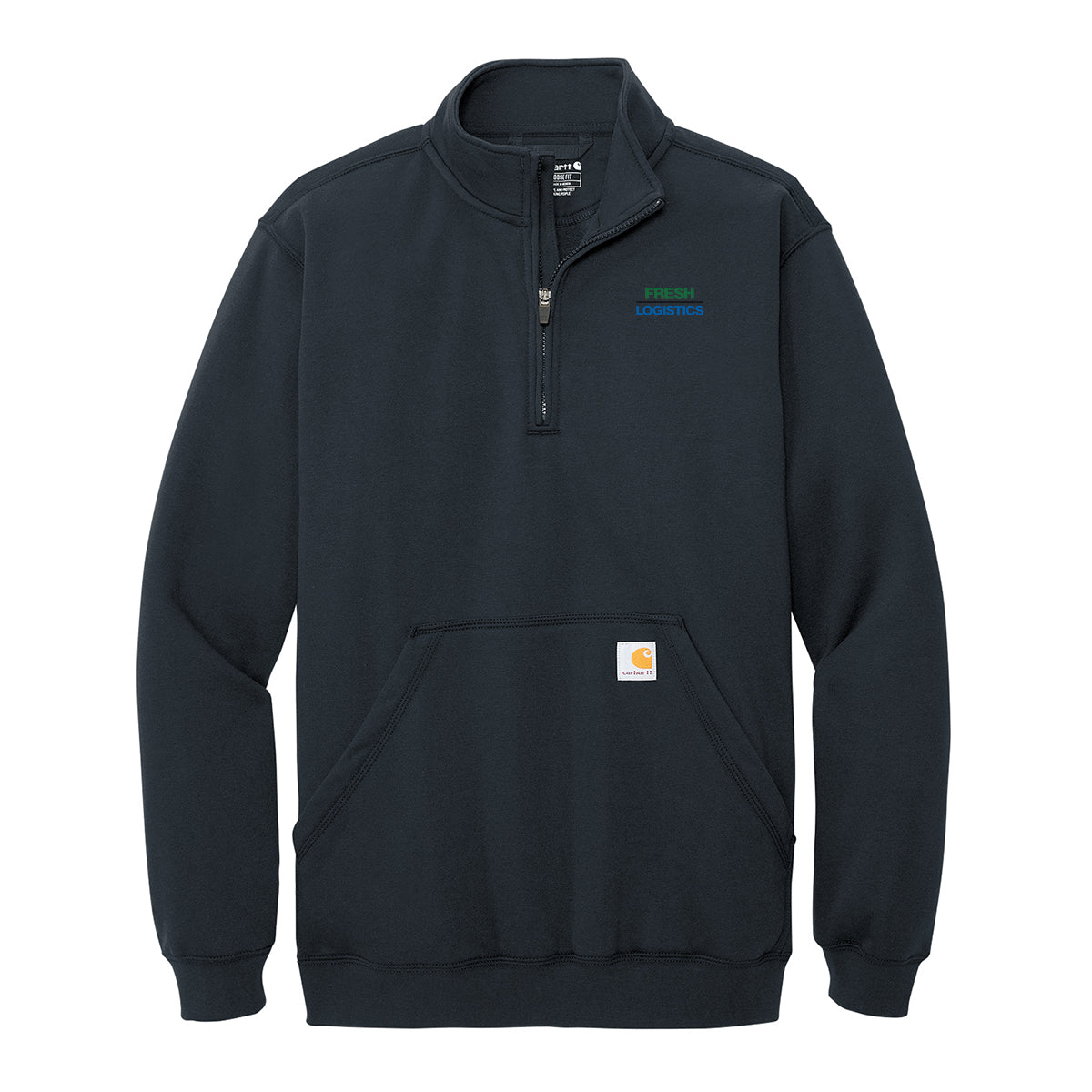 Carhartt® Midweight ¼ Zip Mock Neck Sweatshirt - Navy