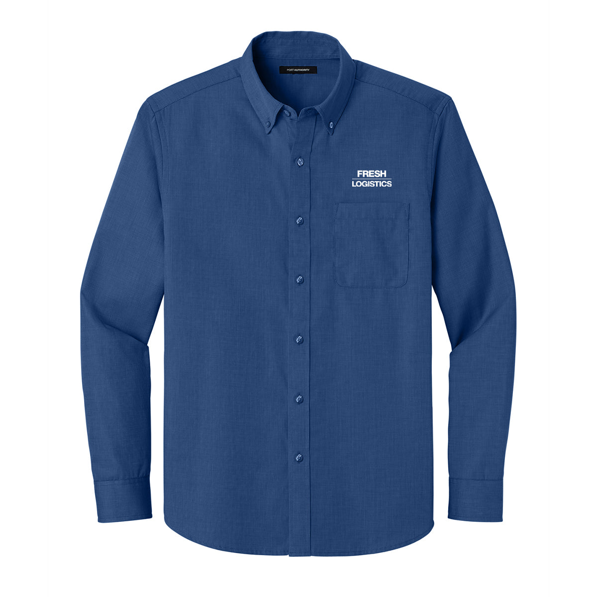 Port Authority® Long Sleeve Nailhead Easy Care Shirt - Mediterranean Blue