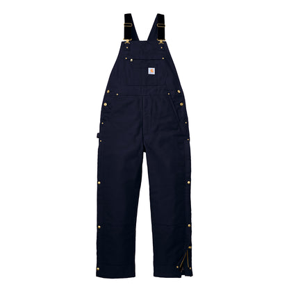 Carhartt® Firm Duck Insulated Bib Overalls - Navy