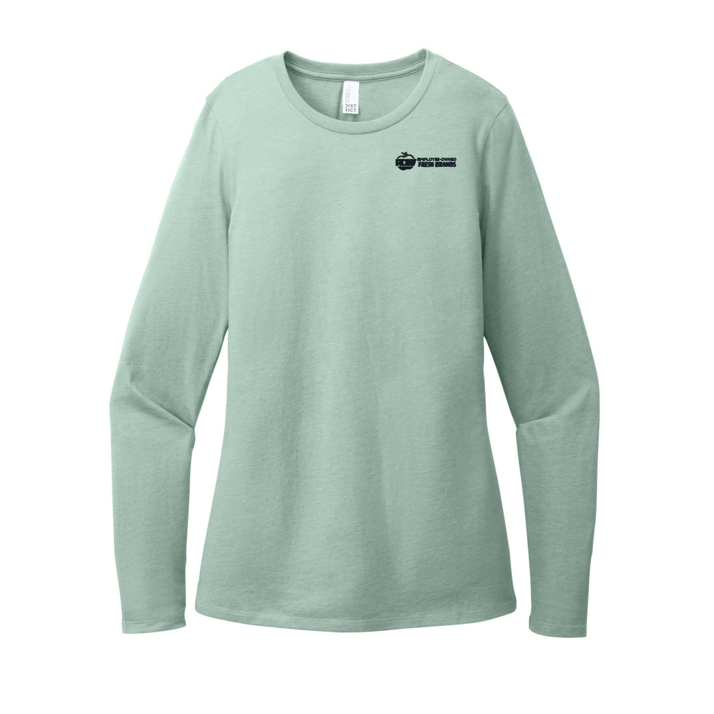 District® Women’s Perfect Blend® CVC Long Sleeve Tee - Heathered Dusty Sage