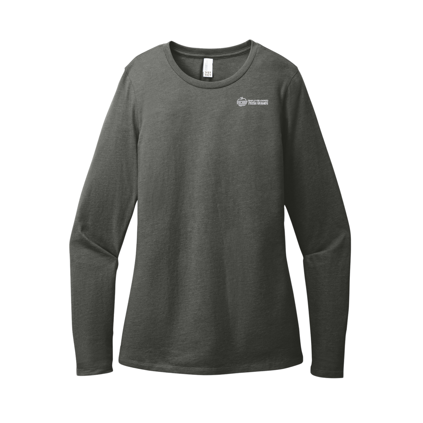District® Women’s Perfect Blend® CVC Long Sleeve Tee - Heathered Charcoal