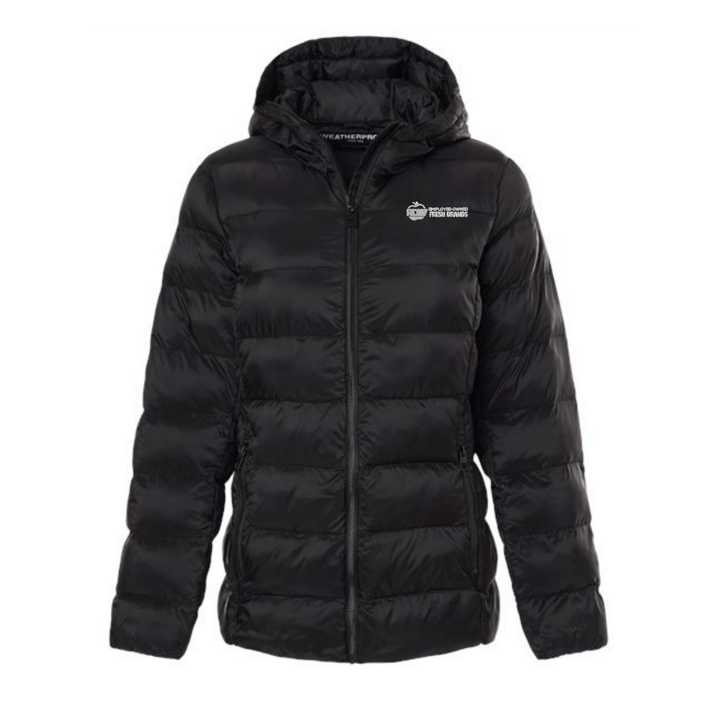 Weatherproof Women's Lightweight Poly-filled Hooded Puffer Jacket - Black