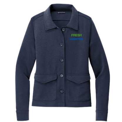Brooks Brothers® Women’s Mid-Layer Stretch Button Jacket - Navy Blazer Heather