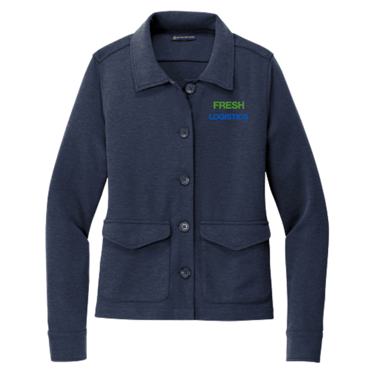 Brooks Brothers® Women’s Mid-Layer Stretch Button Jacket - Navy Blazer Heather