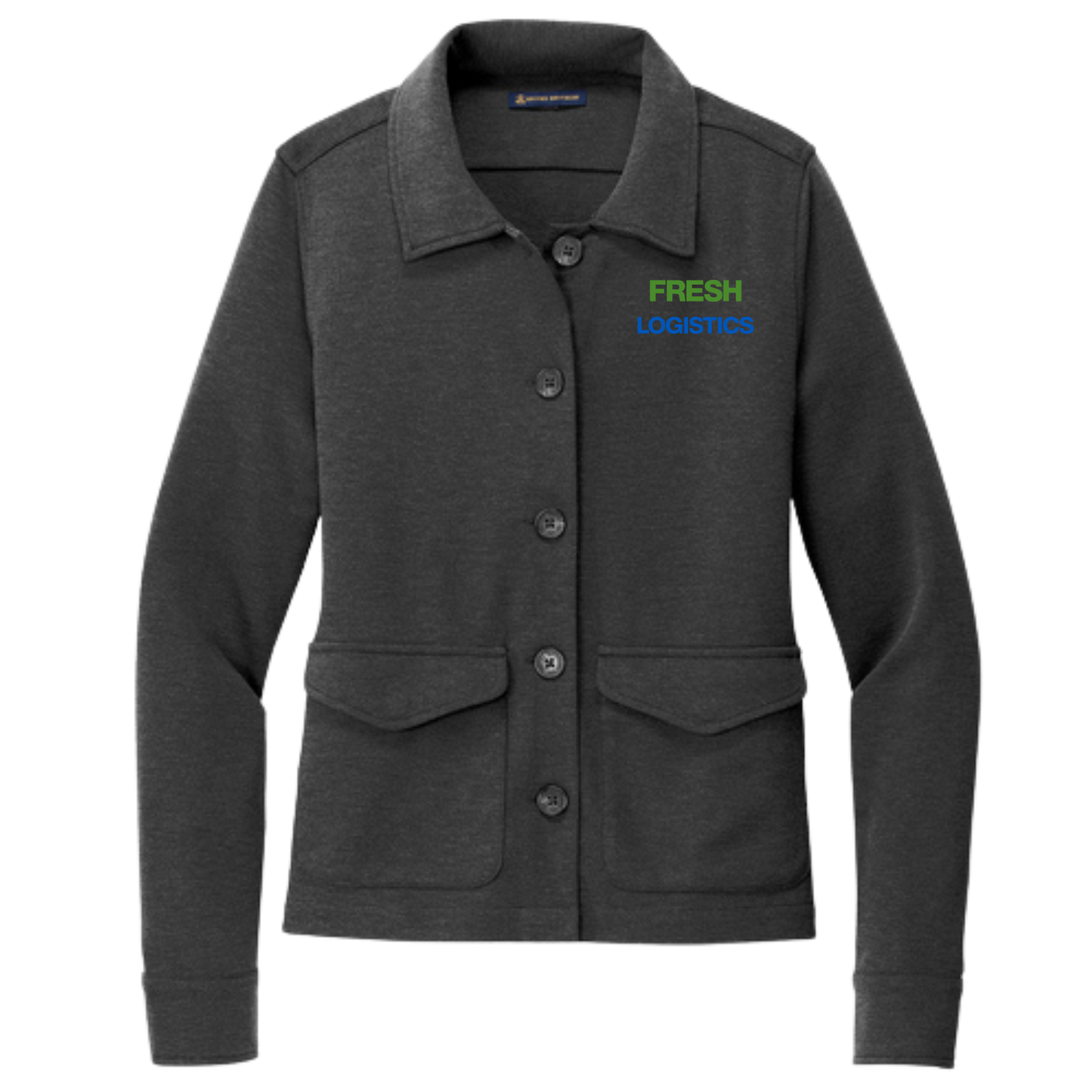 Brooks Brothers® Women’s Mid-Layer Stretch Button Jacket - Windsor Grey Heather