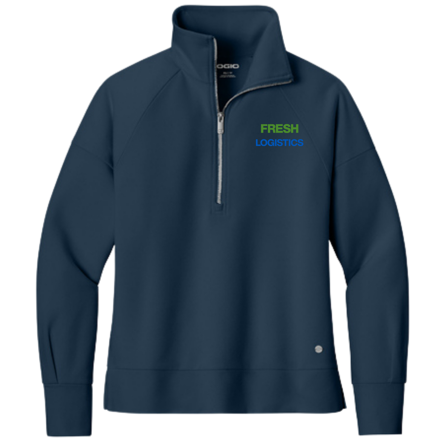 OGIO® Women’s Luuma 1/2-Zip - River Blue Navy