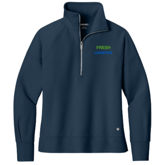 OGIO® Women’s Luuma 1/2-Zip - River Blue Navy