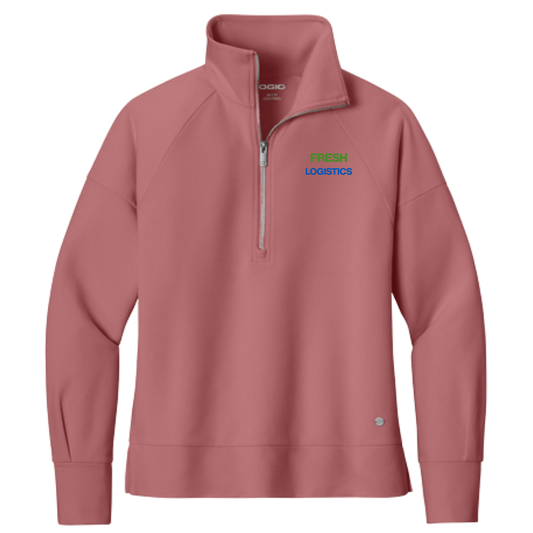 OGIO® Women’s Luuma 1/2-Zip - Desert Pink