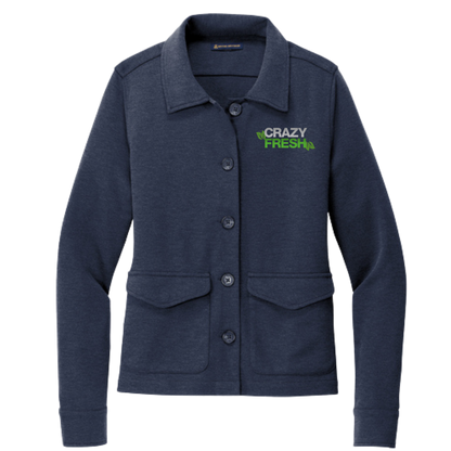 Brooks Brothers® Women’s Mid-Layer Stretch Button Jacket - Navy Blazer Heather