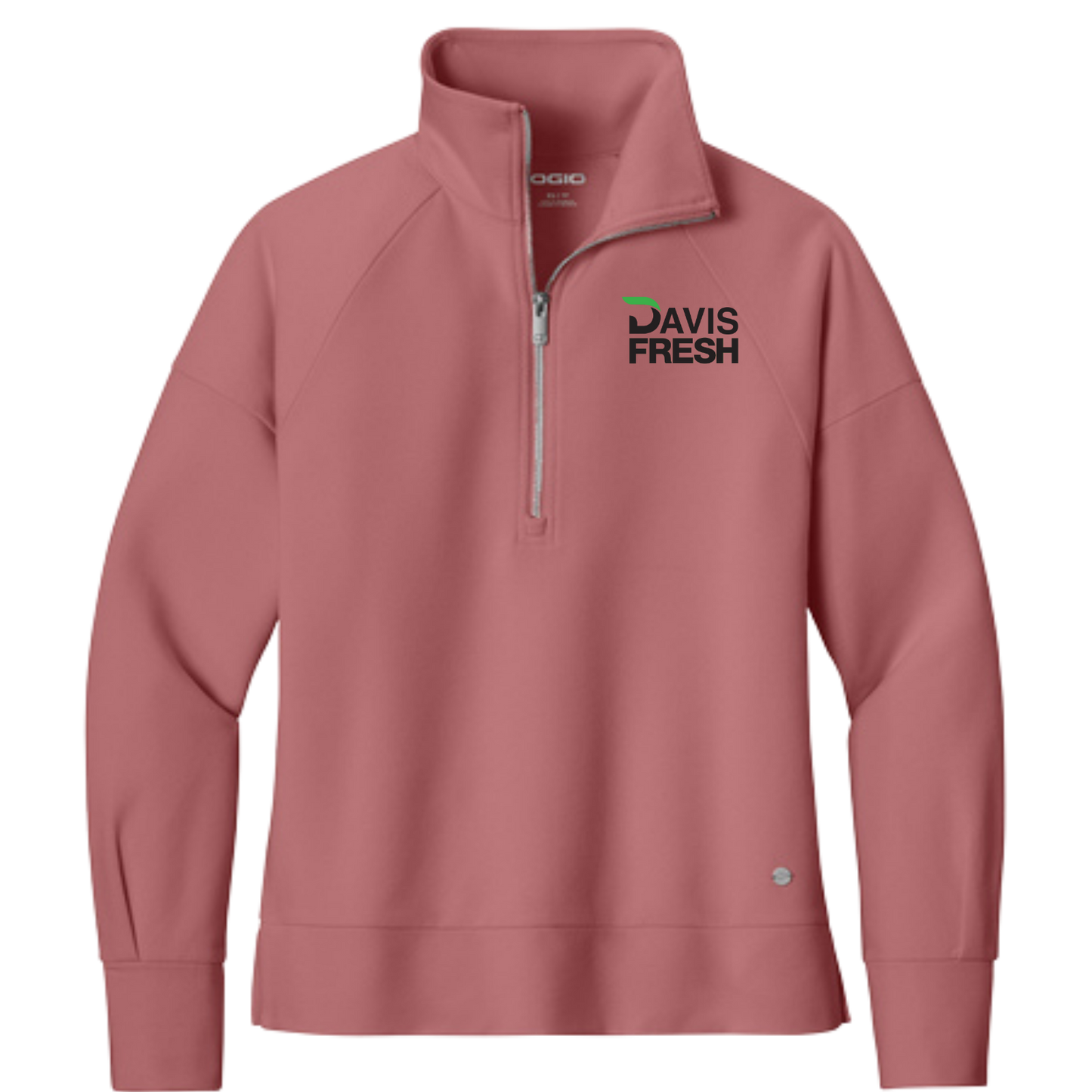 OGIO® Women’s Luuma 1/2-Zip - Desert Pink