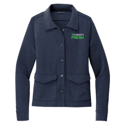 Brooks Brothers® Women’s Mid-Layer Stretch Button Jacket - Navy Blazer Heather