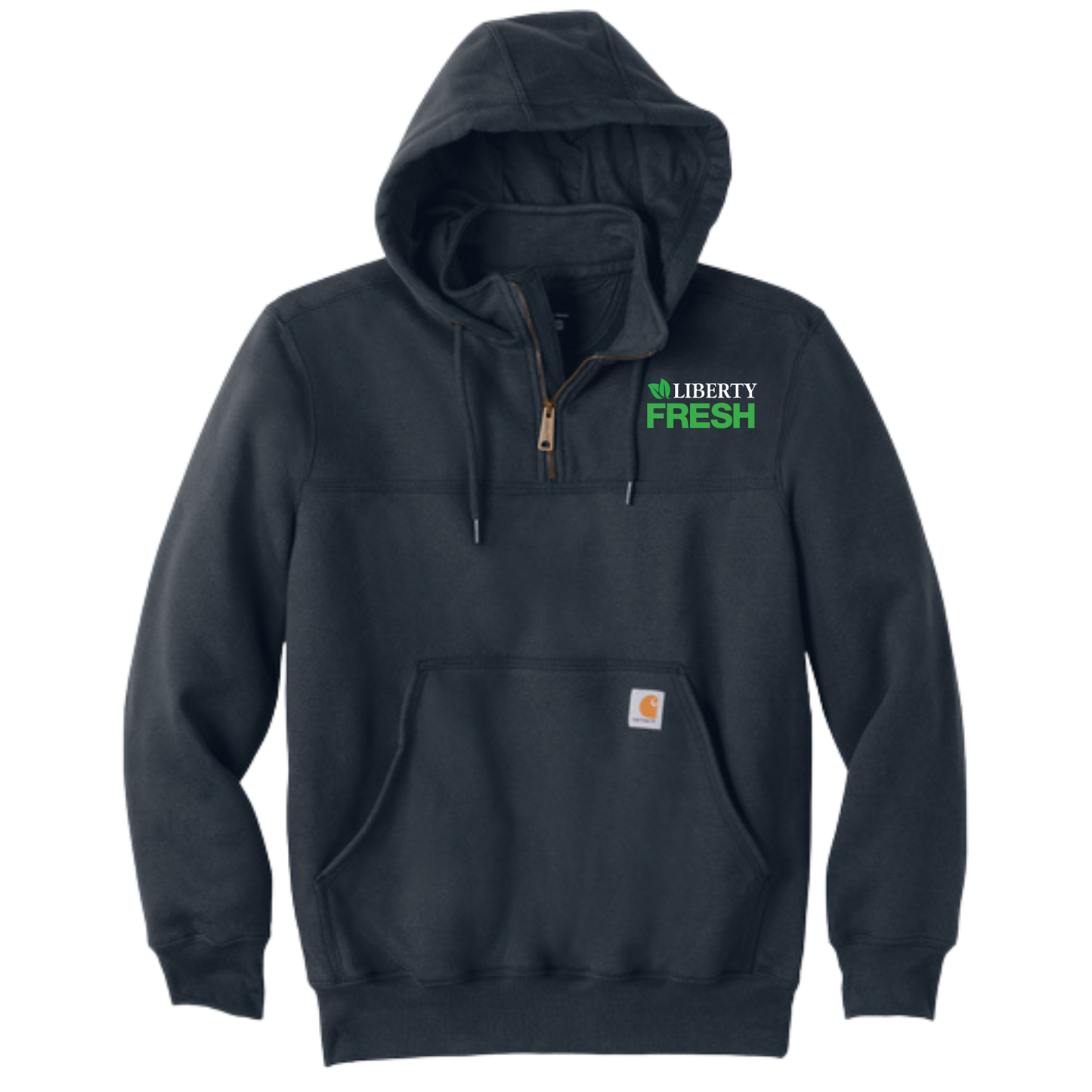 Carhartt® Rain Defender® Paxton Heavyweight Hooded Zip Mock Sweatshirt - New Navy