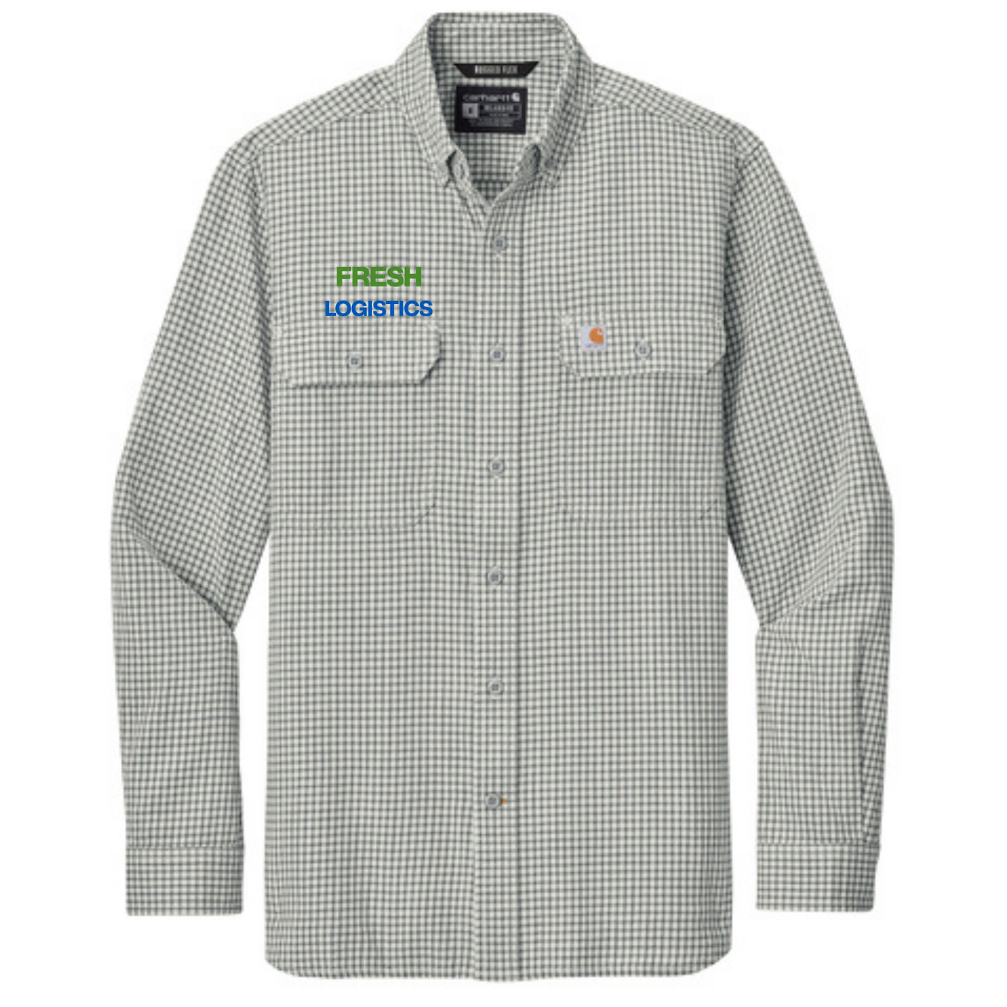 Carhartt® Rugged Flex® Plaid Long Sleeve Shirt - Check Steel Malt