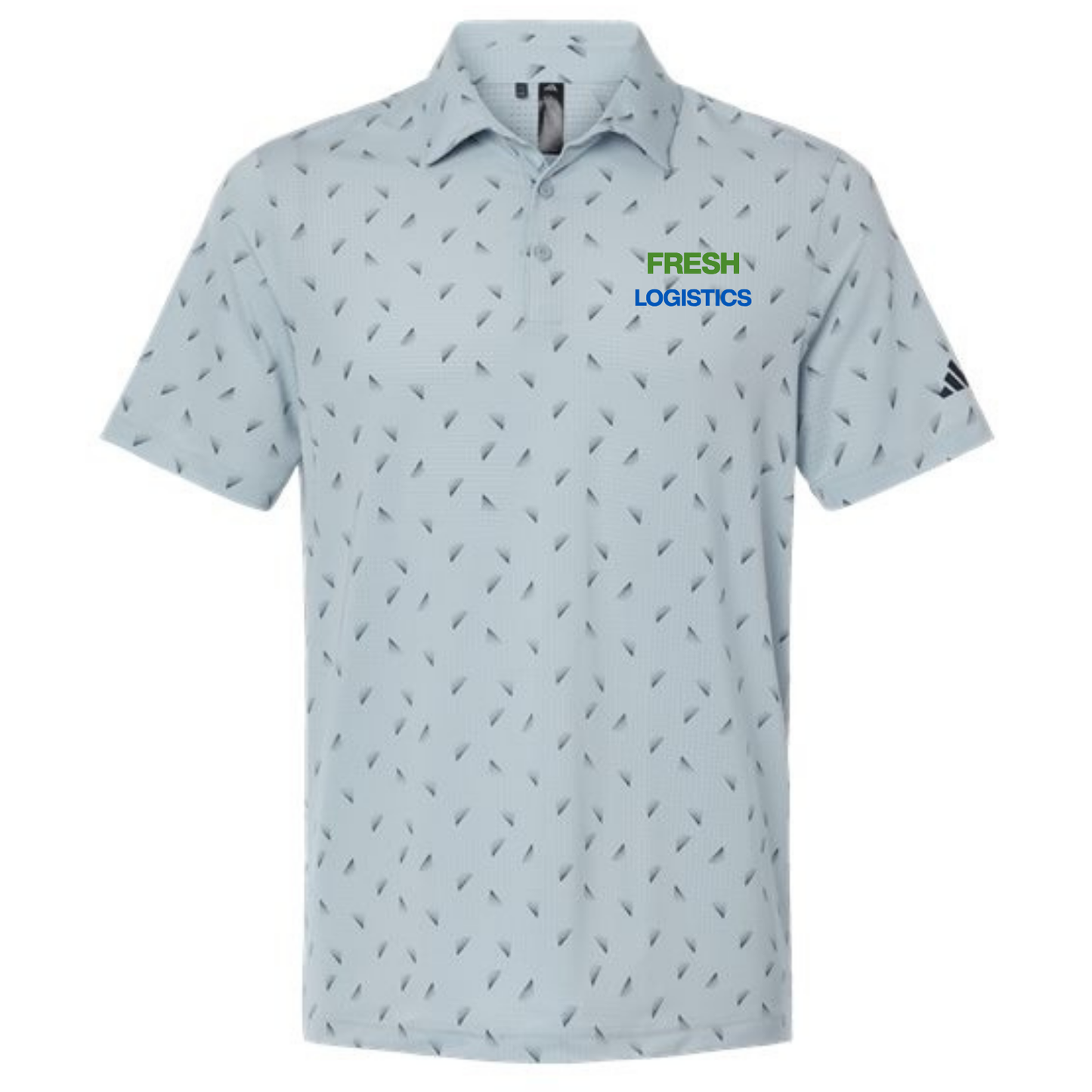 Adidas Men's Ultimate365 Mesh Print Polo - Wonder Blue/Collegiate Navy