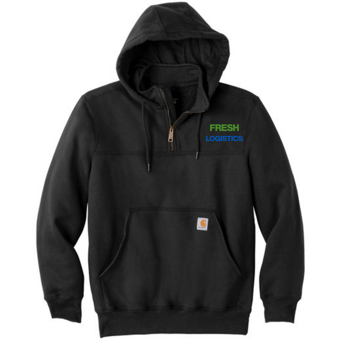 Carhartt® Rain Defender® Paxton Heavyweight Hooded Zip Mock Sweatshirt - Black