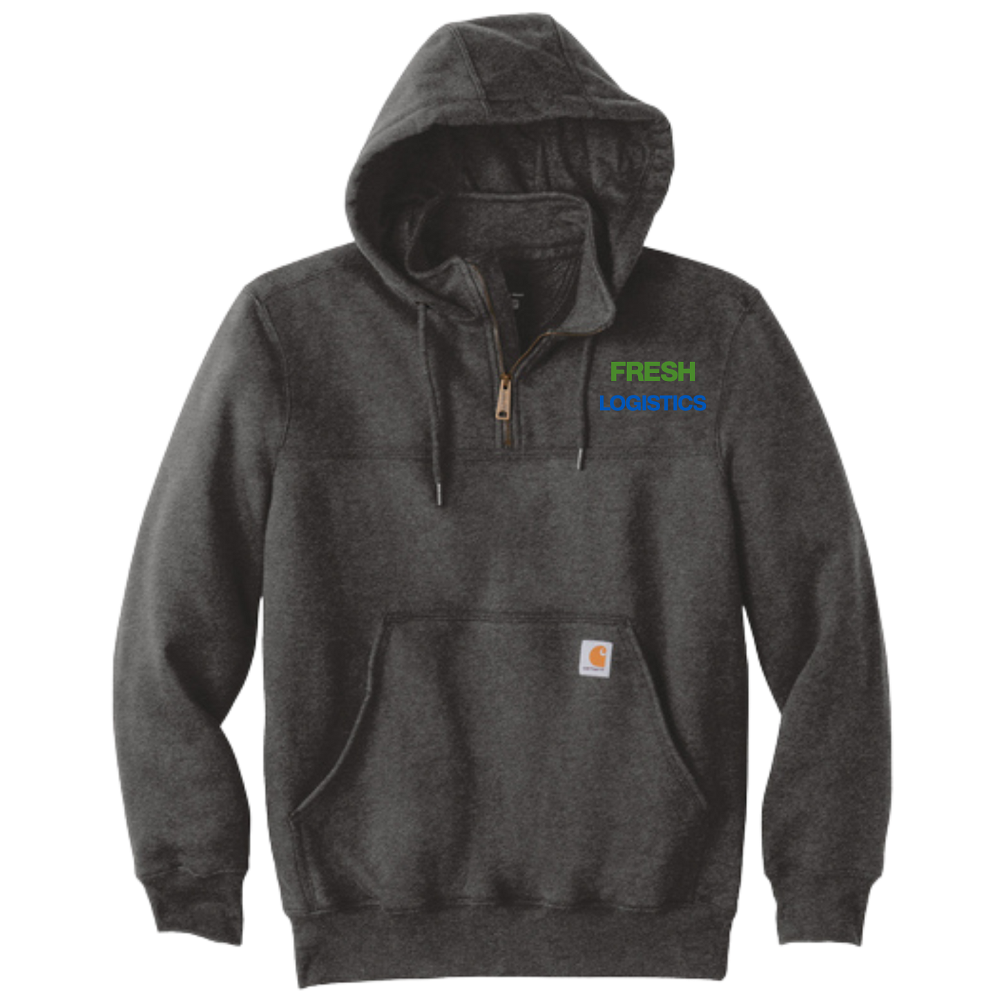 Carhartt® Rain Defender® Paxton Heavyweight Hooded Zip Mock Sweatshirt - Carbon Heather