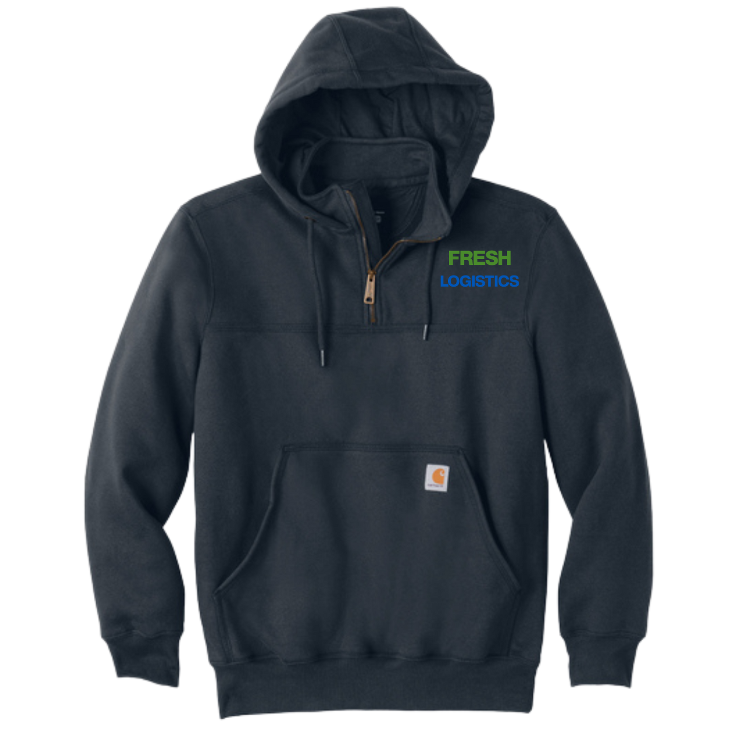 Carhartt® Rain Defender® Paxton Heavyweight Hooded Zip Mock Sweatshirt - New Navy