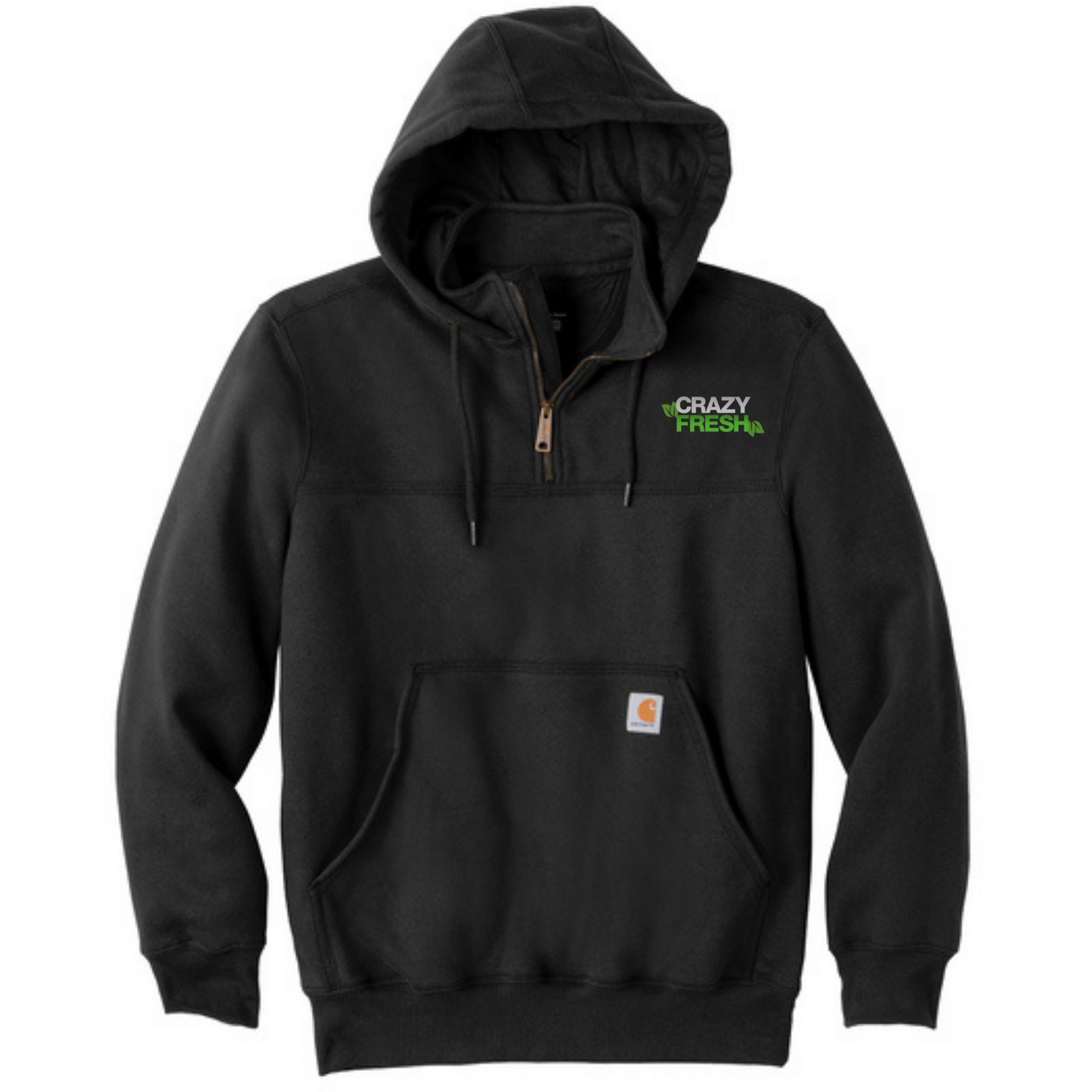 Carhartt® Rain Defender® Paxton Heavyweight Hooded Zip Mock Sweatshirt - Black