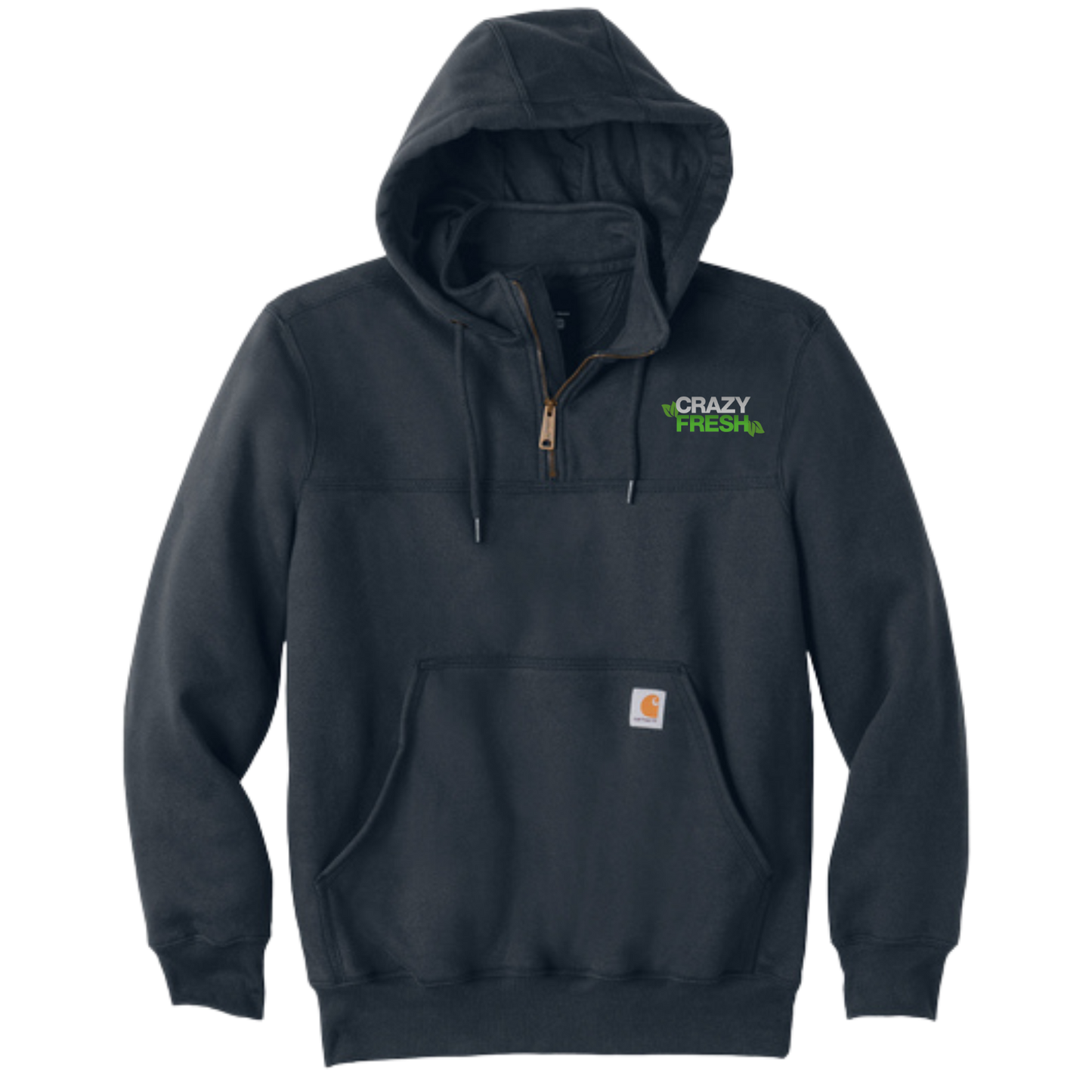 Carhartt® Rain Defender® Paxton Heavyweight Hooded Zip Mock Sweatshirt - New Navy