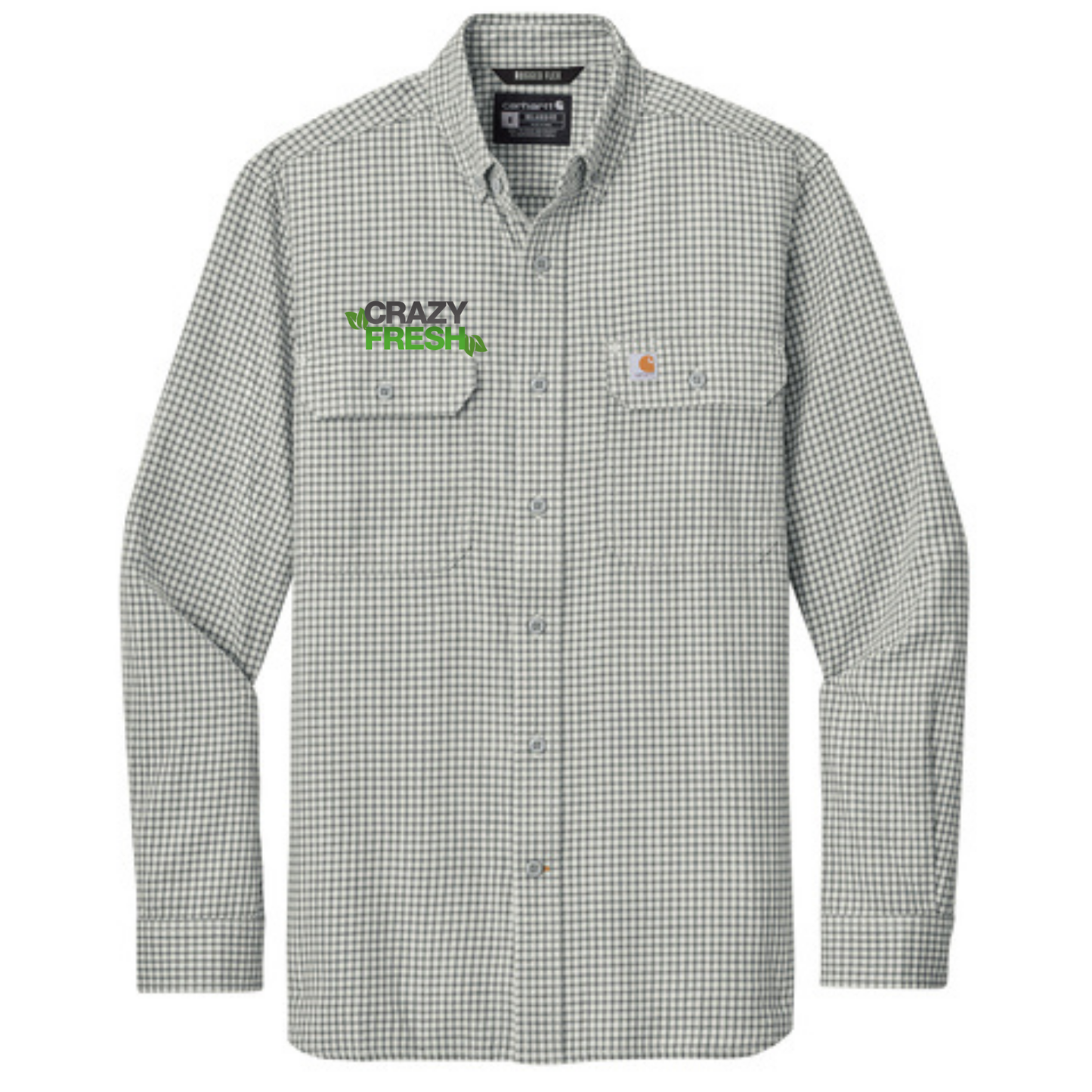 Carhartt® Rugged Flex® Plaid Long Sleeve Shirt - Check Steel Malt