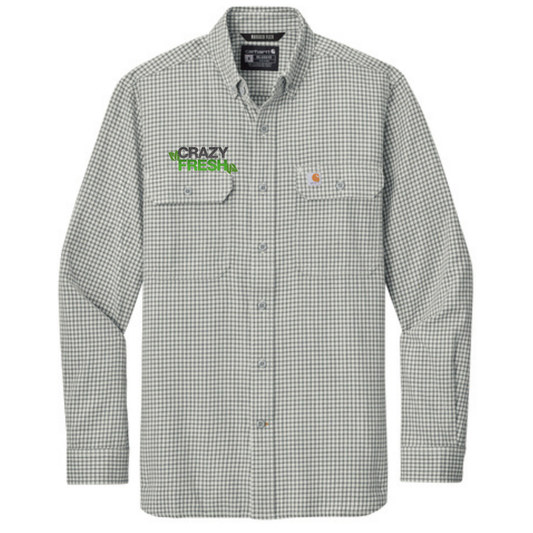 Carhartt® Rugged Flex® Plaid Long Sleeve Shirt - Check Steel Malt