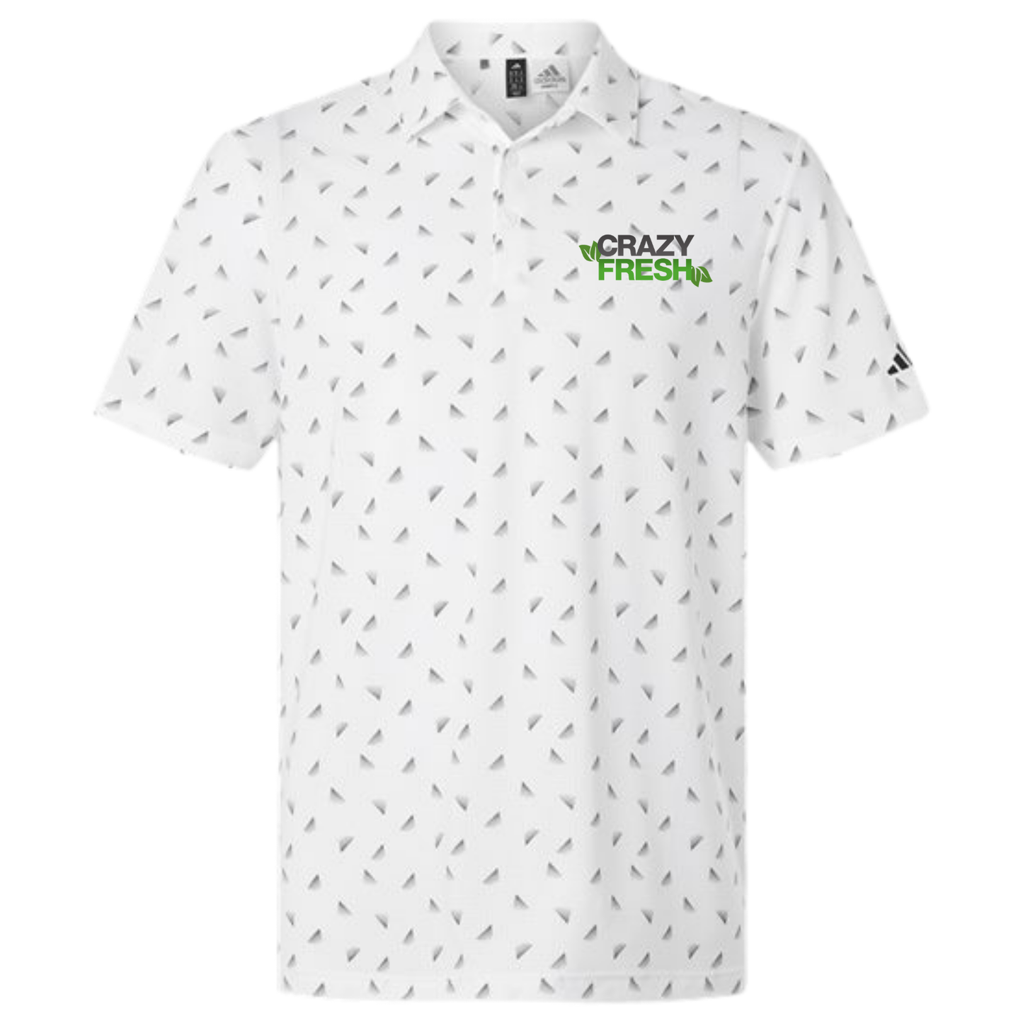 Adidas Men's Ultimate365 Mesh Print Polo - White/Black