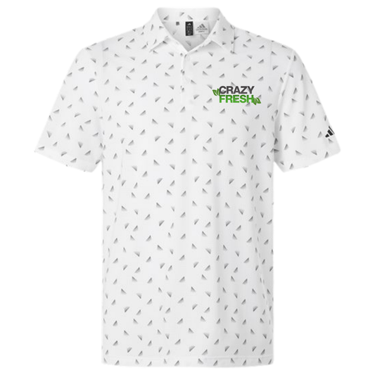Adidas Men's Ultimate365 Mesh Print Polo - White/Black