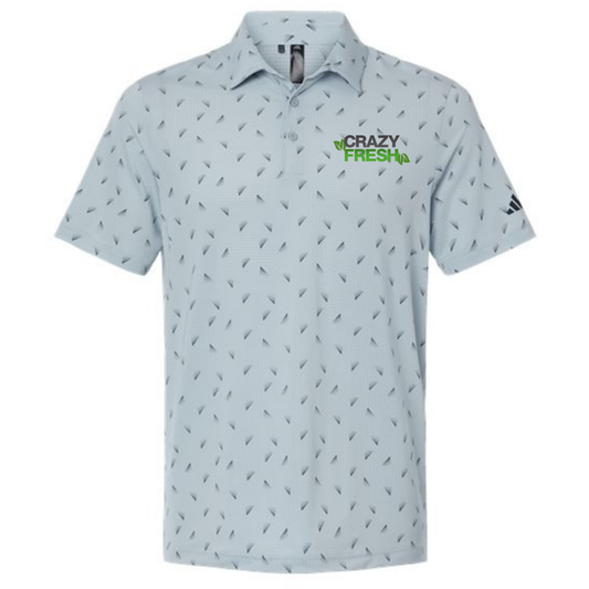 Adidas Men's Ultimate365 Mesh Print Polo - Wonder Blue/Collegiate Navy