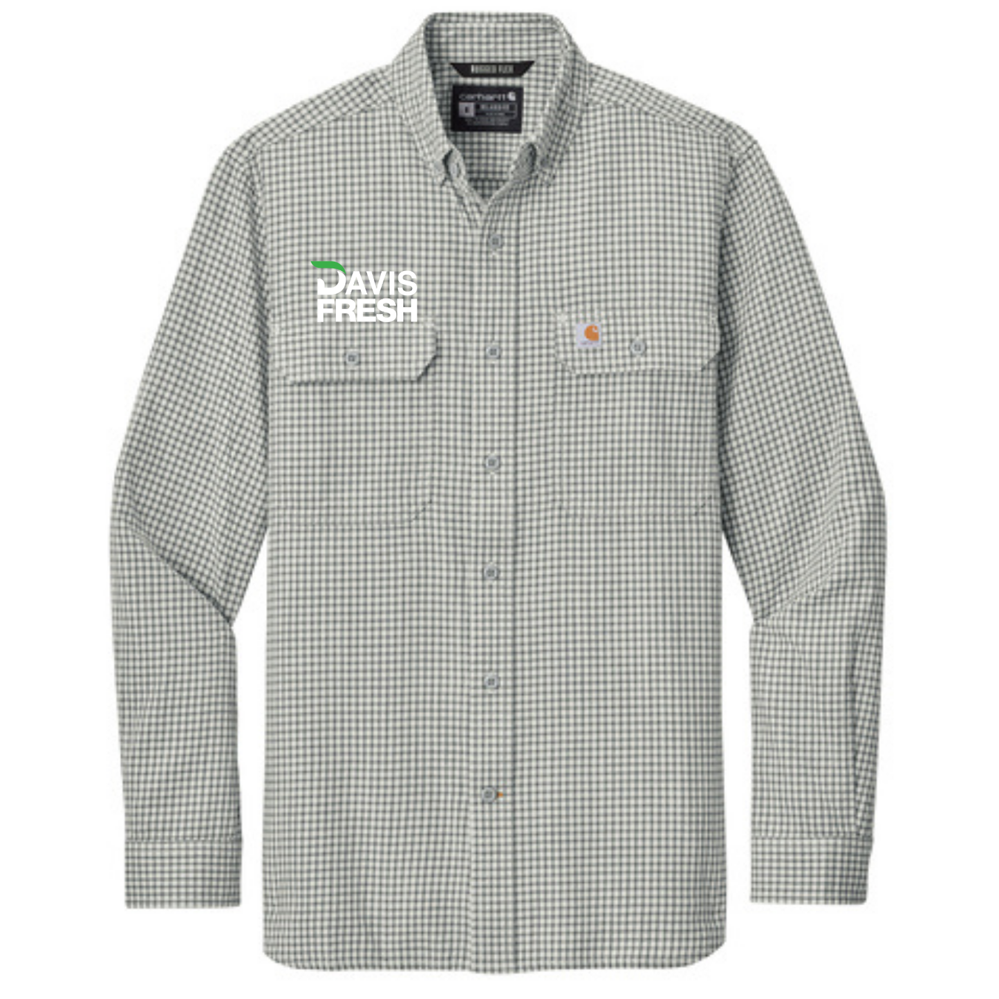 Carhartt® Rugged Flex® Plaid Long Sleeve Shirt - Check Steel Malt