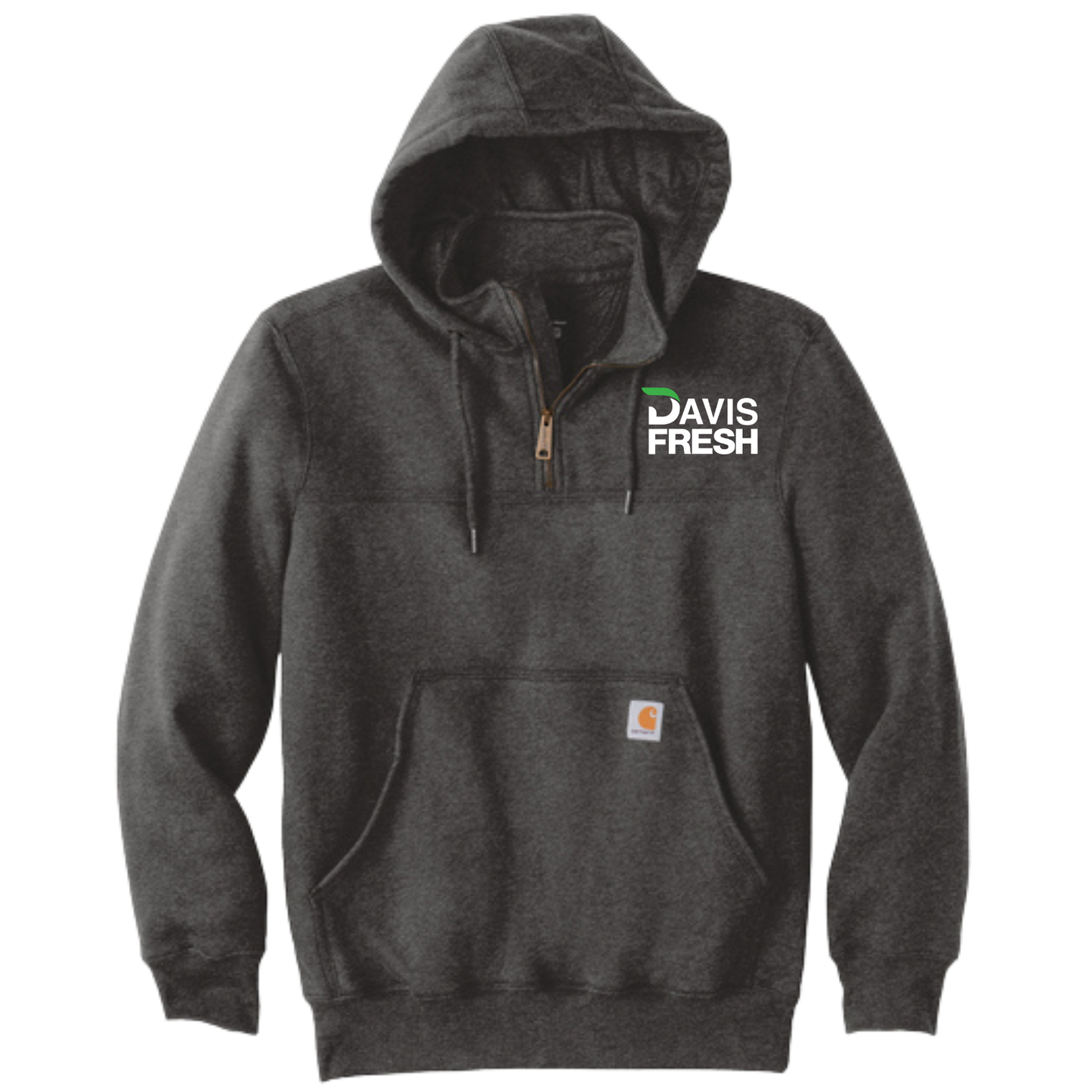 Carhartt® Rain Defender® Paxton Heavyweight Hooded Zip Mock Sweatshirt - Carbon Heather