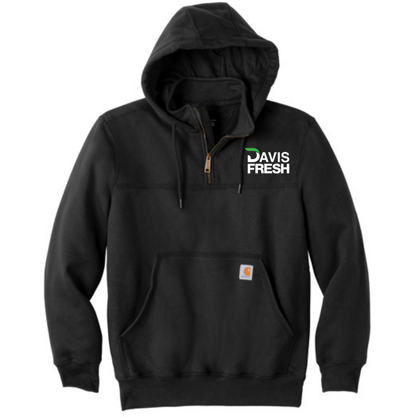 Carhartt® Rain Defender® Paxton Heavyweight Hooded Zip Mock Sweatshirt - Black