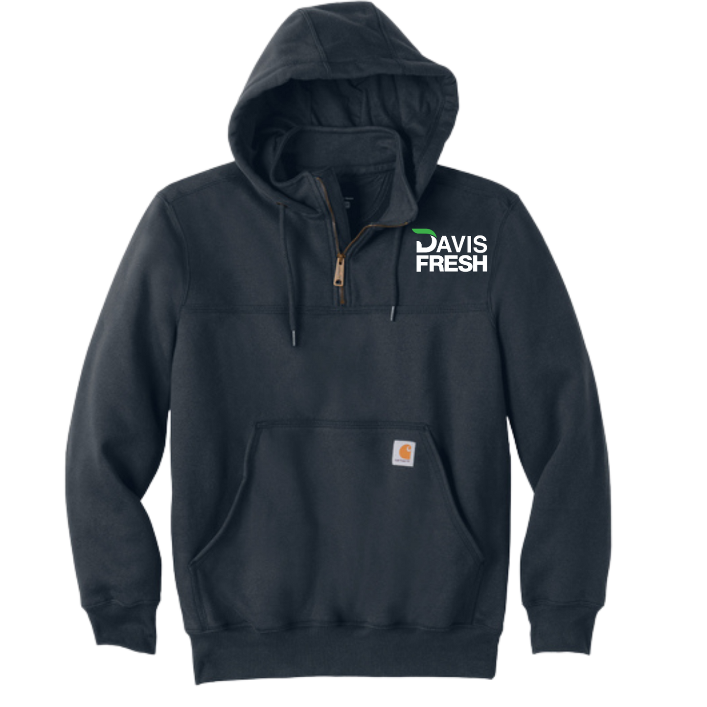 Carhartt® Rain Defender® Paxton Heavyweight Hooded Zip Mock Sweatshirt - New Navy