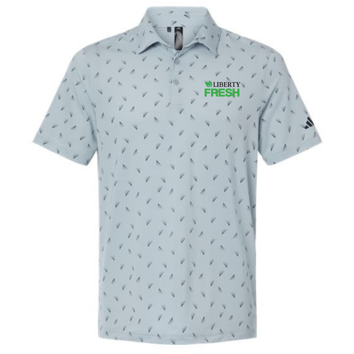 Adidas Men's Ultimate365 Mesh Print Polo - Wonder Blue/Collegiate Navy