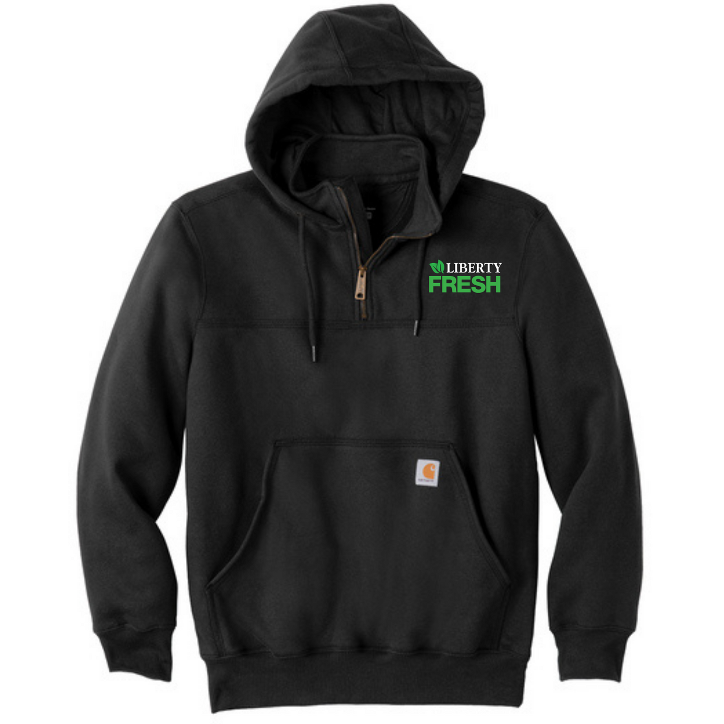 Carhartt® Rain Defender® Paxton Heavyweight Hooded Zip Mock Sweatshirt - Black
