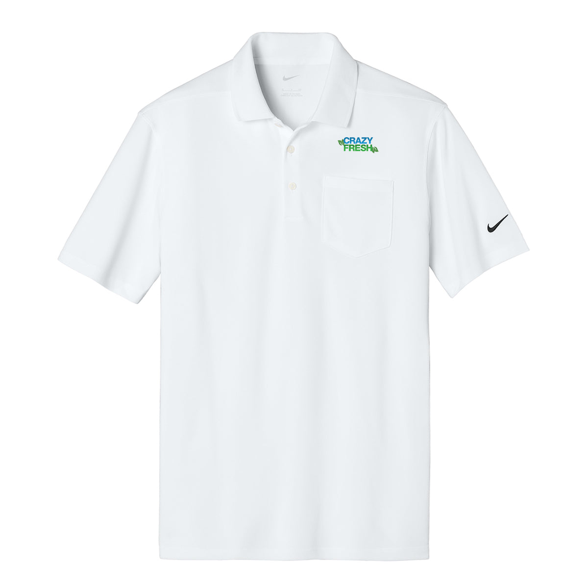 Nike® Dri-FIT Micro Pique 2.0 Pocket Polo - White