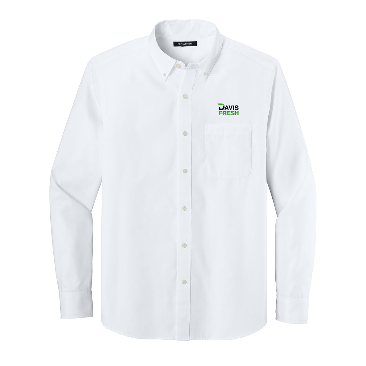 Port Authority® Long Sleeve Nailhead Easy Care Shirt - White