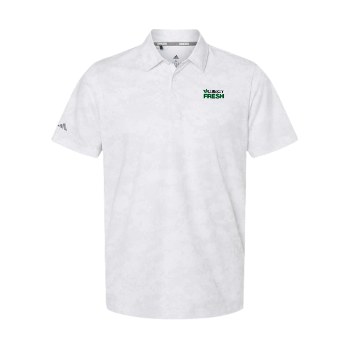 Adidas Men's All Over Camo Print Polo - White
